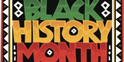 a colorful graphic that says Black History Month